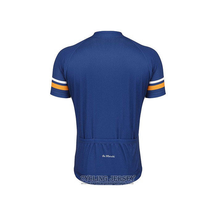 2021 Cycling Jersey De Marchi Blue Short Sleeve And Bib Short